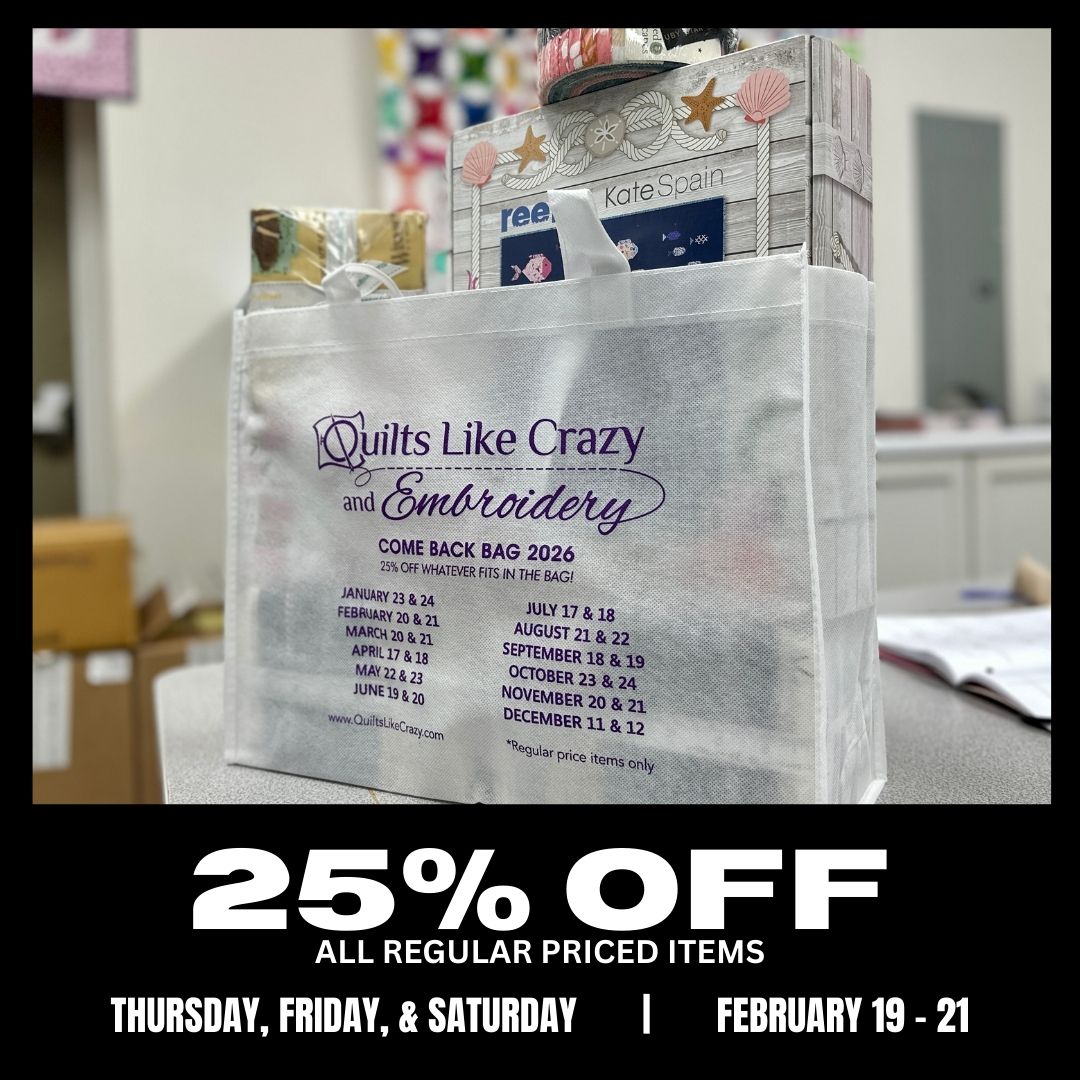 25% off regular priced items come back bag sale extended