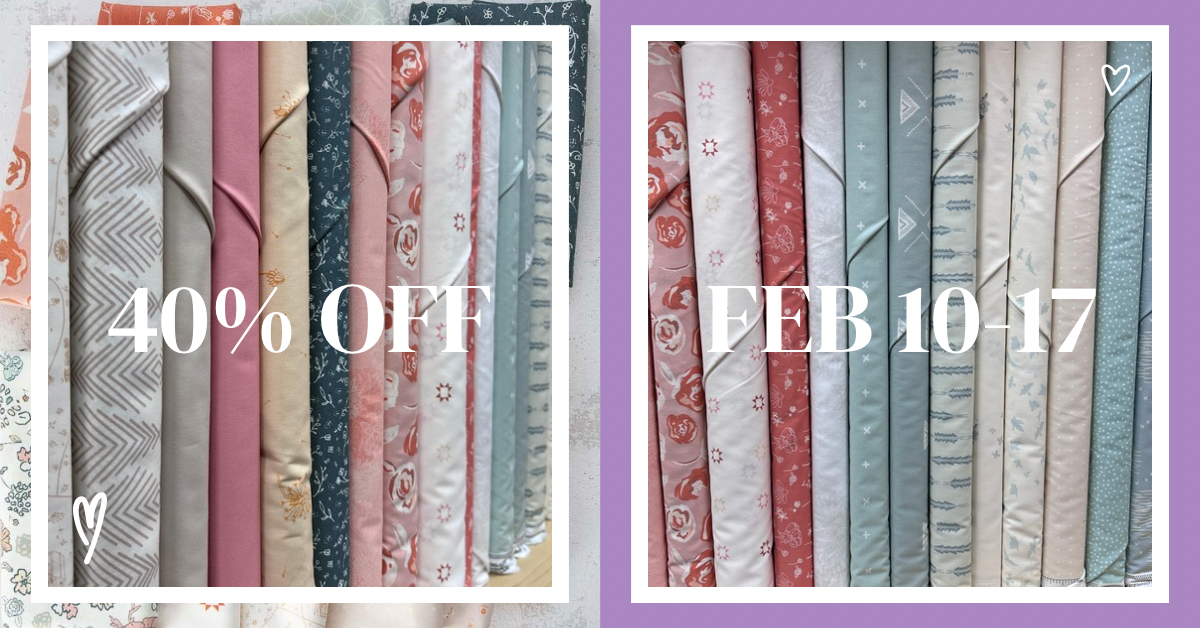 Quilts Like Crazy and Embroidery 40% off sale on select Art Gallery Fabrics