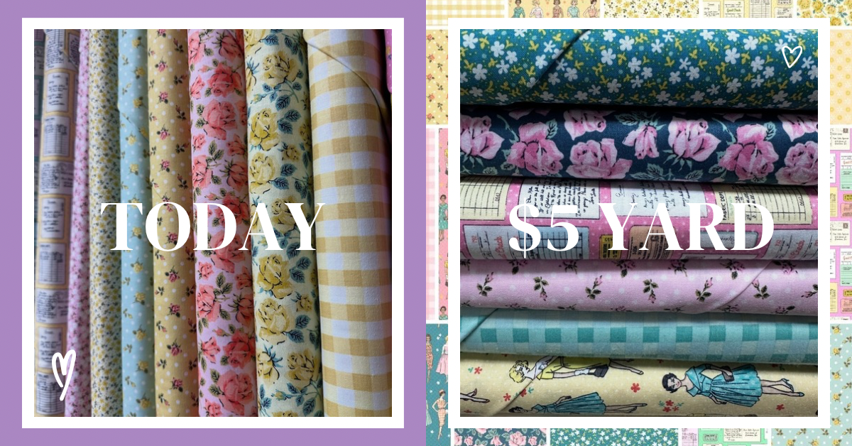 Quilts Like Crazy and Embroidery $5 yard sale on Delightful Department Store by Poppie Cotton Fabrics