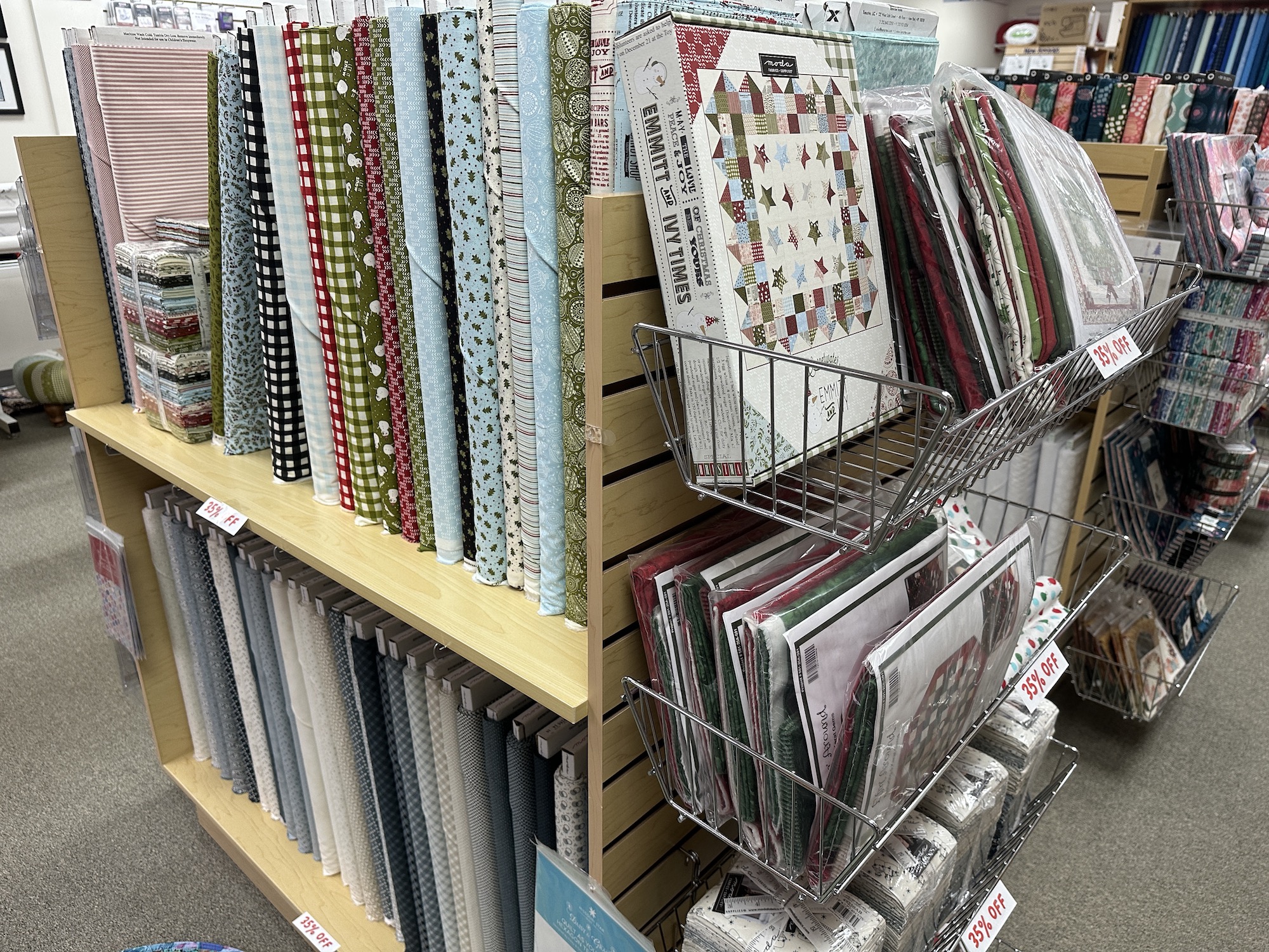 Christmas fabric, kits, and precuts from top fabric designers